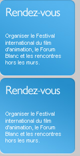 Organiser le Festival international du film d'animation, le Forum Blanc et les rencontres hors les murs