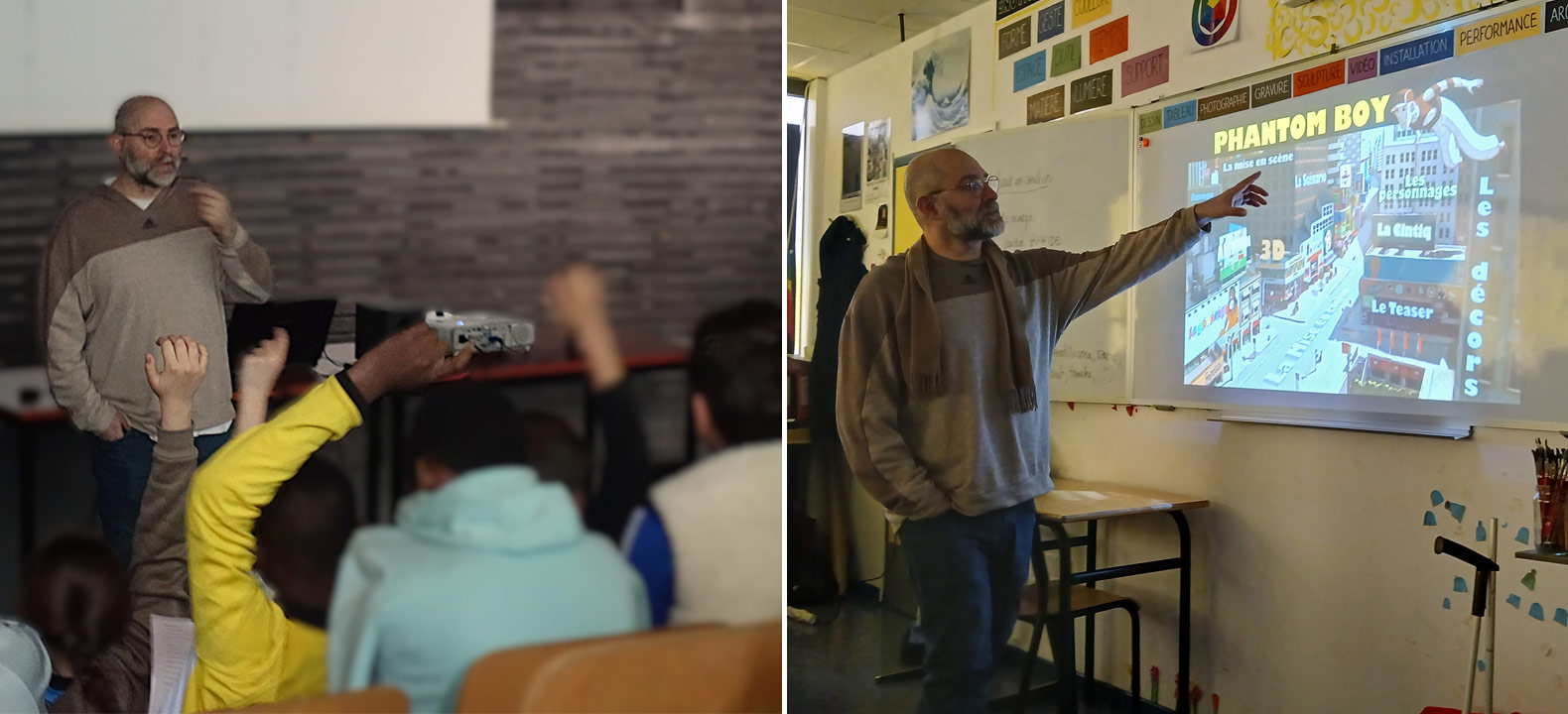 Xavier Cruz, animateur sur le film 'Phantom Boy' - Photo : CITIA/G. Baché et Pierre Laperrousaz Xavier Cruz, animateur sur le film Phantom Boy